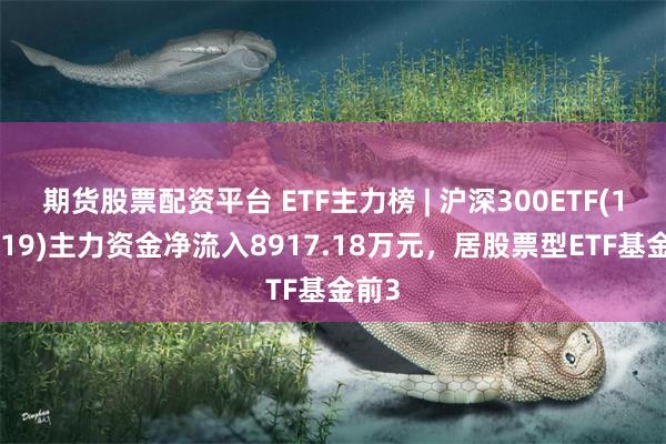 期货股票配资平台 ETF主力榜 | 沪深300ETF(159919)主力资金净流入8917.18万元，居股票型ETF基金前3