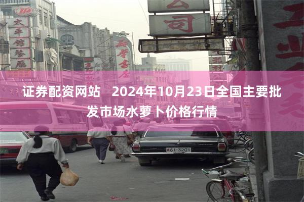 证券配资网站   2024年10月23日全国主要批发市场水萝卜价格行情