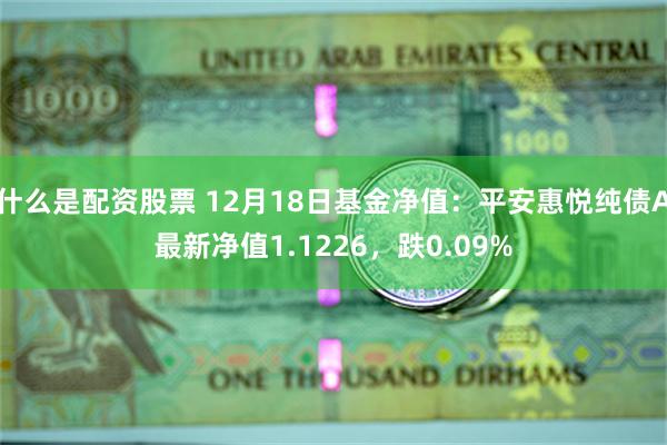 什么是配资股票 12月18日基金净值：平安惠悦纯债A最新净值1.1226，跌0.09%