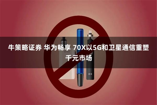 牛策略证券 华为畅享 70X以5G和卫星通信重塑千元市场